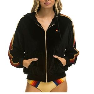 Aviator Nation Velvet Zip Up